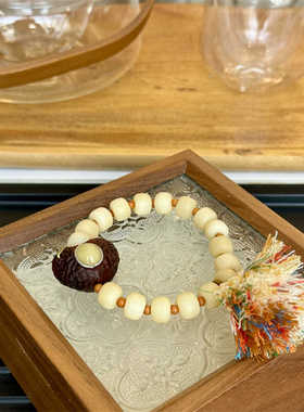 原创设计款文玩手链白玉菩提