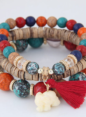 韩版时尚风珍珠钱币手链