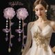 ຮັກຈາກໄກ Super Fairy Crystal Plum Blossom Earrings Women's Long Petal Tassel Versatile Forest Style Earrings Studs Earrings E1089