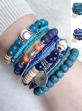 沙滩拍照波西米亚多层女手链
