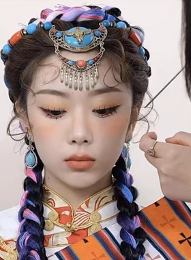 包邮云南丽江旅拍摄影民族风项链藏族舞蹈头饰旅拍道具女配饰饰品