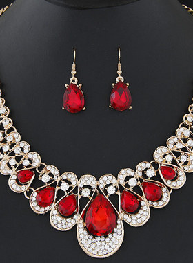 水滴气质套装韩国装饰女士项链