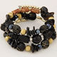 ສາຍແຂນໂບໂຮ Crystal Beaded Shell Bracelet