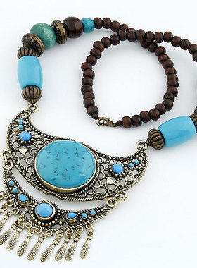 泰国西米亚韩版复古风情大颗宝石