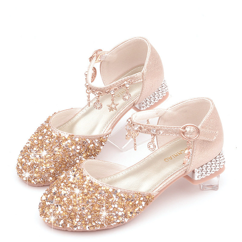女童水晶鞋2025春秋新款儿童高跟皮鞋演出鞋小女孩软底走秀公主鞋,淘宝优惠券,粉丝福利购,淘宝优惠卷