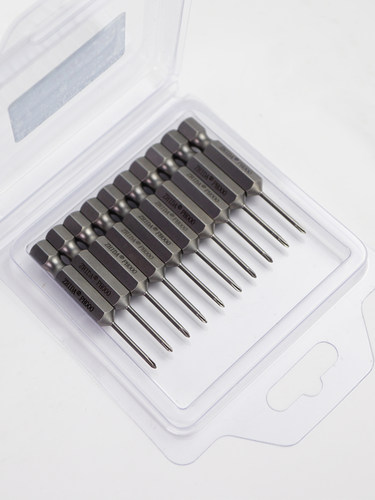 六角电动螺丝批头PH000高强磁风批头H1/4十字头气动批头50MM长 - 图2