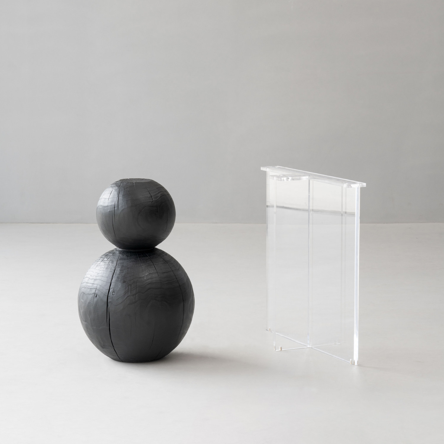 叁几 白蜡木炭烧黑色实木原木白橡木铁艺桌腿亚克力定制大板桌脚,淘宝优惠券,粉丝福利购,淘宝优惠卷