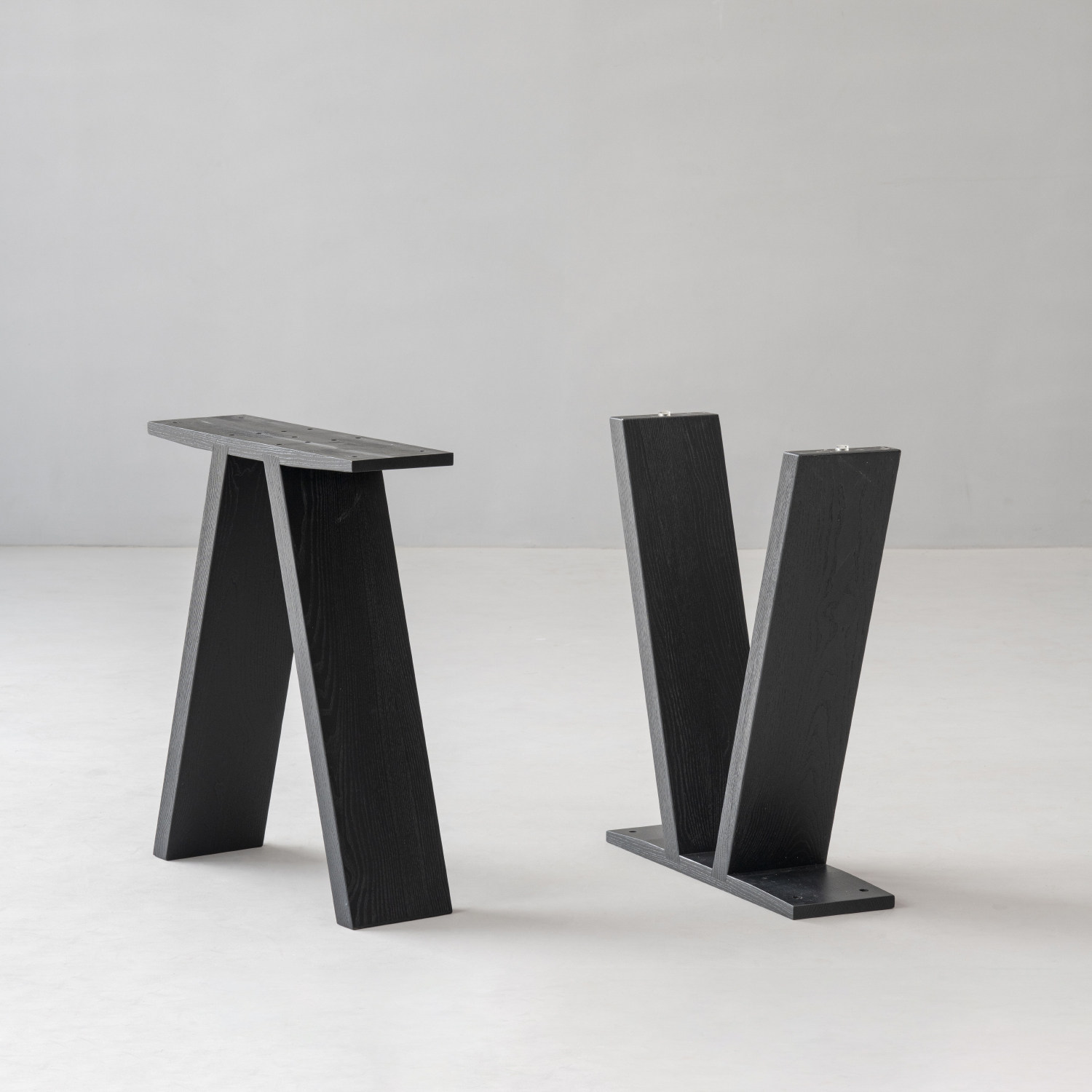 叁几 白蜡木炭烧黑色实木原木白橡木铁艺桌腿亚克力定制大板桌脚,淘宝优惠券,粉丝福利购,淘宝优惠卷