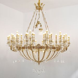 法式全铜奢华吊灯别墅会所酒吧售楼处工程大客厅欧式豪华艺术吊灯