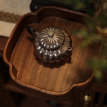 South American walnut wood pastry pan melon fruit pan whole wood pegonia square bowl deep pan 19 5 x 19 5 x 4 5cm