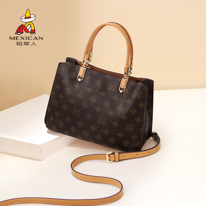 稻草人大容量手提包2023新款斜挎包 稻草人久祥隆女士包袋