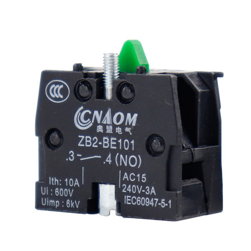 自复位按钮开关触点开关 辅助开关 按钮配件 常开点 ZB2-BE101C - 图3