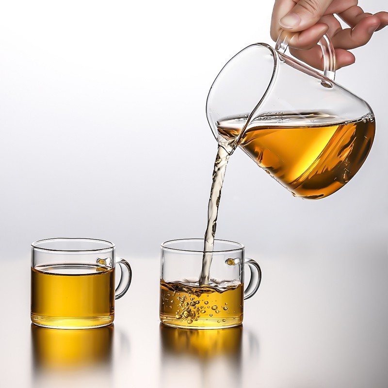 高档玻璃茶具套装家用功夫茶杯透明简约高温茶壶泡茶壶客厅办公室