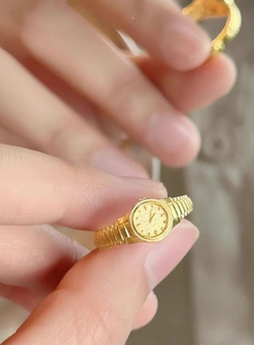 戒指活口流金岁月金表戒指