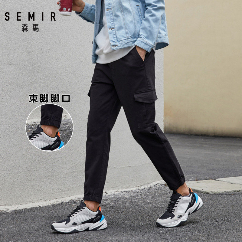 森马2020秋季新款潮牌直筒工装裤 森马妙步休闲裤