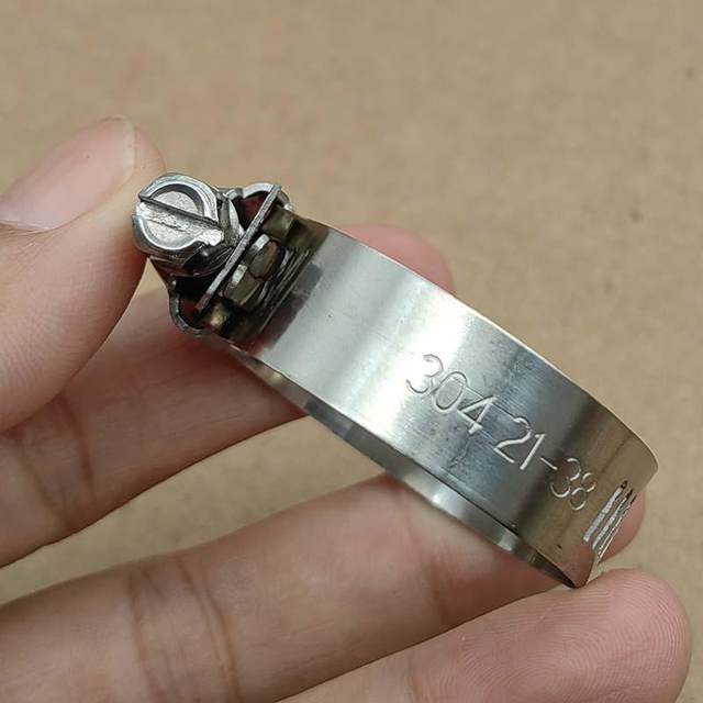 Stainless steel throat clamp tightening durable proportional hardware