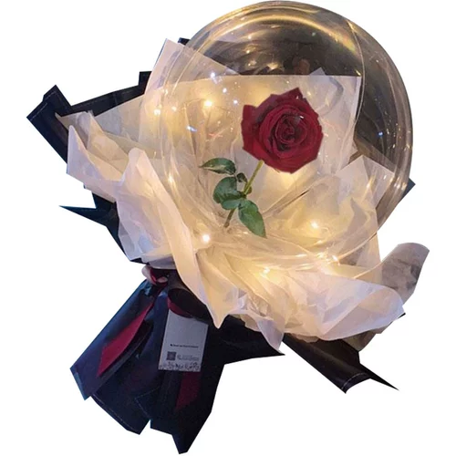 День святого Валентина исповедание маленькое принц Prince Space Rose Bouquet Net Red Bobo Bobo Ball Transparent Lighting Materials
