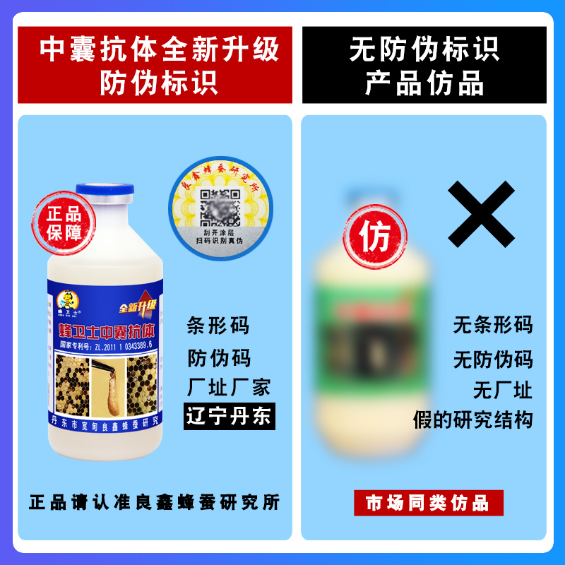 中囊抗体中蜂烂子病专用蜜蜂药囊状幼虫病一号辽宁蜂药正品50ml