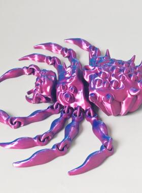 30cm大号3d打印恐怖蜘蛛仿真模型爆骨可动关节儿童桌面潮玩摆件具