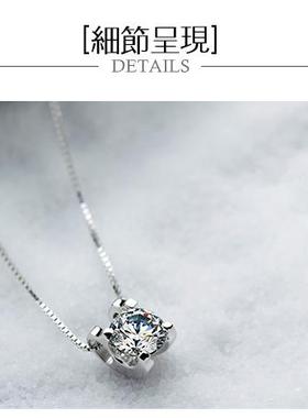 纯银迷你短款锆石韩国首饰品吊坠