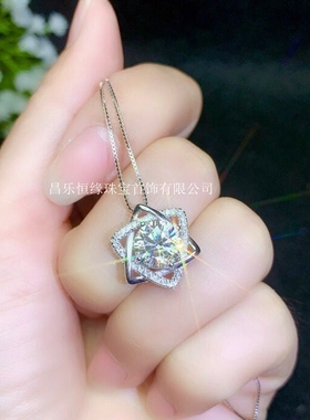 圆形银镀金克拉莫桑石吊坠空托