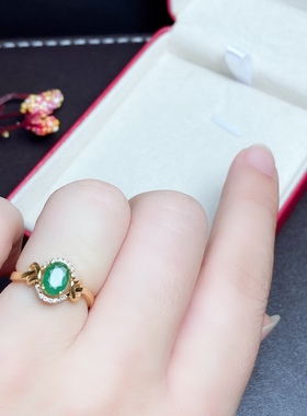 18k金椭圆玫瑰空托成品可代镶嵌