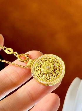 八宝罗盘镶钻转运珠项链