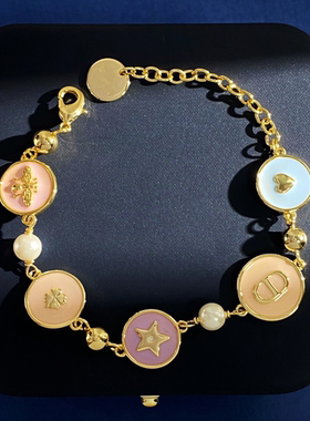 小蜜蜂项链四叶草手链珍珠锁骨链