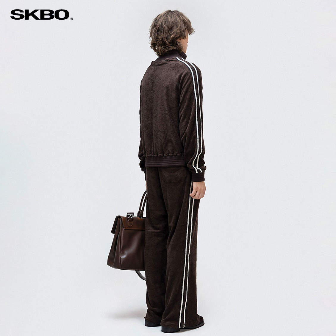 SKBO 春秋季灯芯绒休闲套装男女潮牌高级拉链立领开衫外套两件套,淘宝优惠券,粉丝福利购,淘宝优惠卷