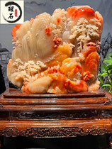 Susan Stone Pendulum Fields Yellowstone Lao Stone Seal Chicken Blood Artwork Office Furnishing Xuanguan Living Room Decoration
