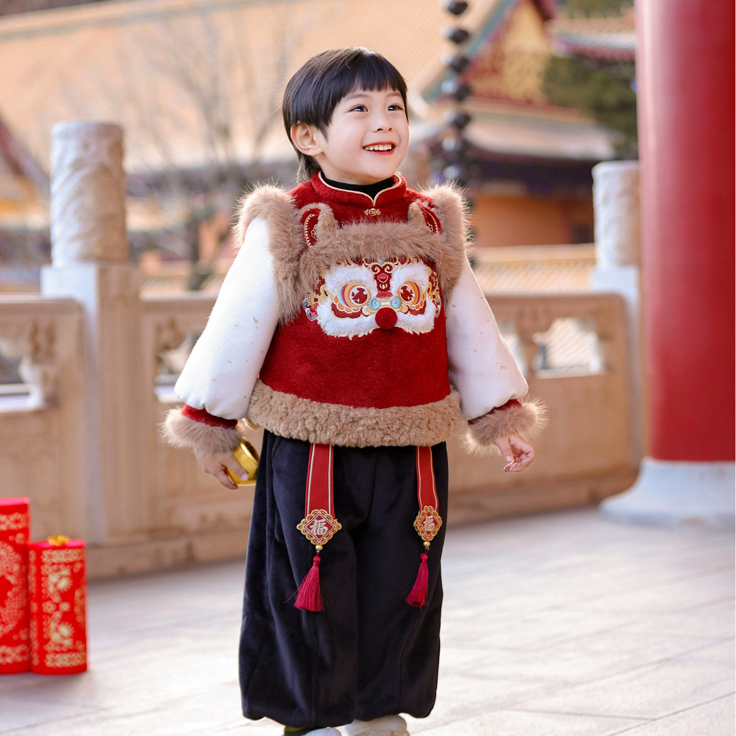 汉服男童冬款套装马年喜庆过年2026儿童古装儿童男宝宝拜年服,淘宝优惠券,粉丝福利购,淘宝优惠卷