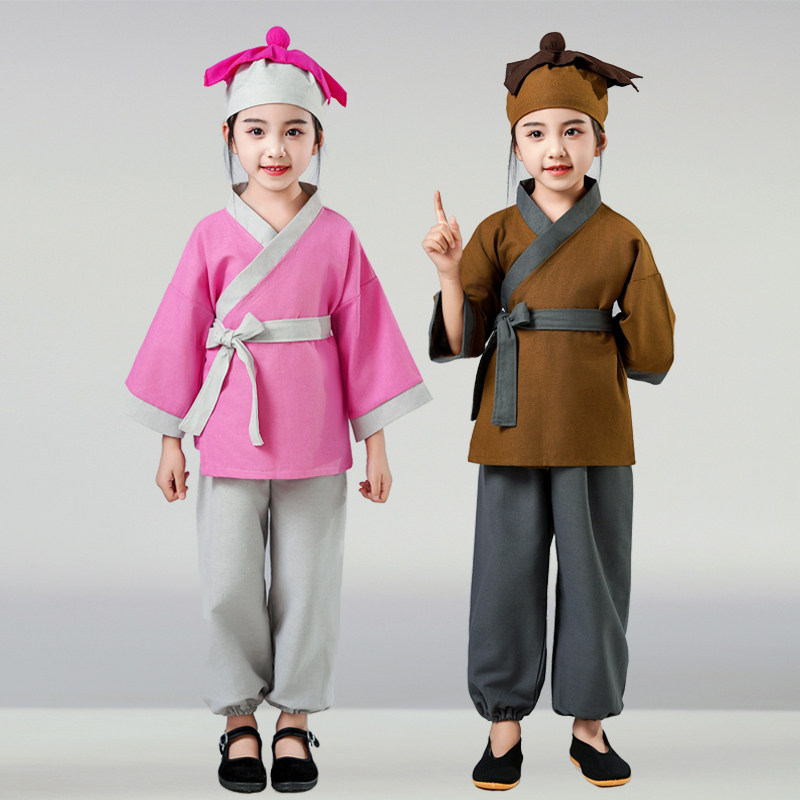 六一儿童愚公移山表演出服男女童古代风悯农夫农民锄禾店小二服装,淘宝优惠券,粉丝福利购,淘宝优惠卷
