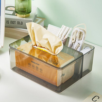 Desktop Transparent Paper Towel Box Face Paper Restaurant Napkin Containing Box Nordic Minimalist Home Drawing Room Cramps Pushback