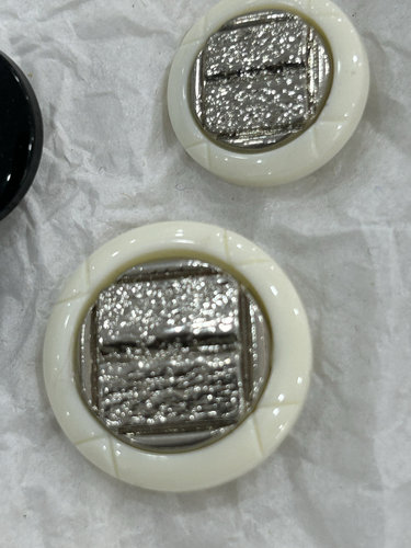27002双拼新款小香风钮扣百搭高品质风衣大衣扣高级感金属设计 - 图0