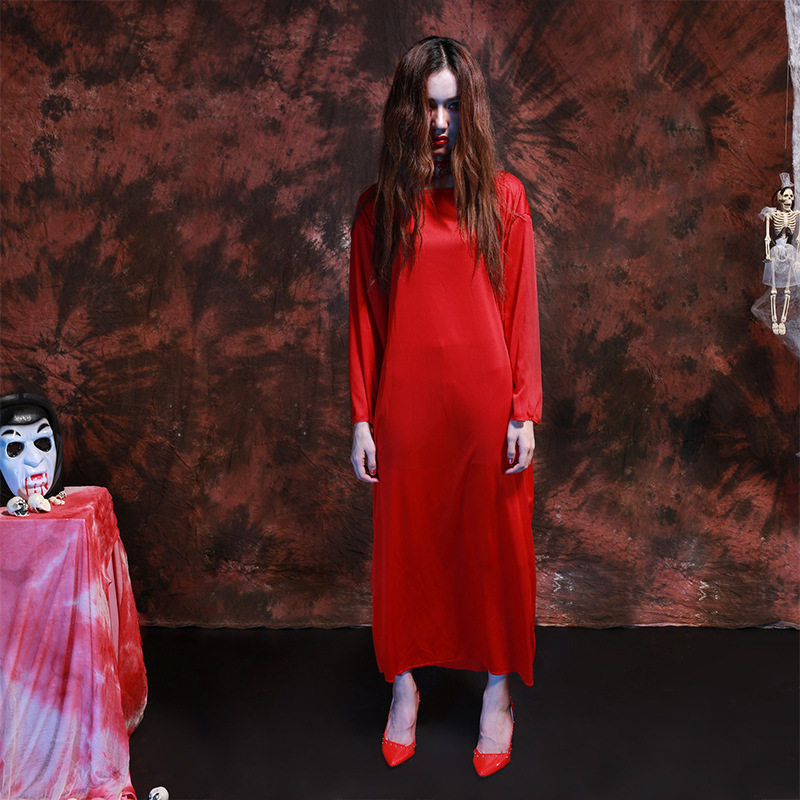 万圣节演出服装cosplay贞子女鬼鬼屋鬼节装扮服饰红色白色假发,淘宝优惠券,粉丝福利购,淘宝优惠卷