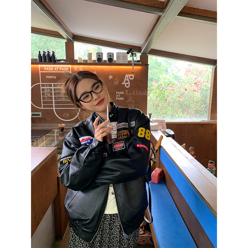 落落狷介 黑色皮衣女机车外套设计感小众加棉冬季PU皮外套小个子,淘宝优惠券,粉丝福利购,淘宝优惠卷