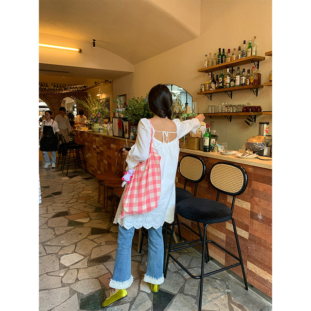 Luo Luo Gongjie white lace dress for women