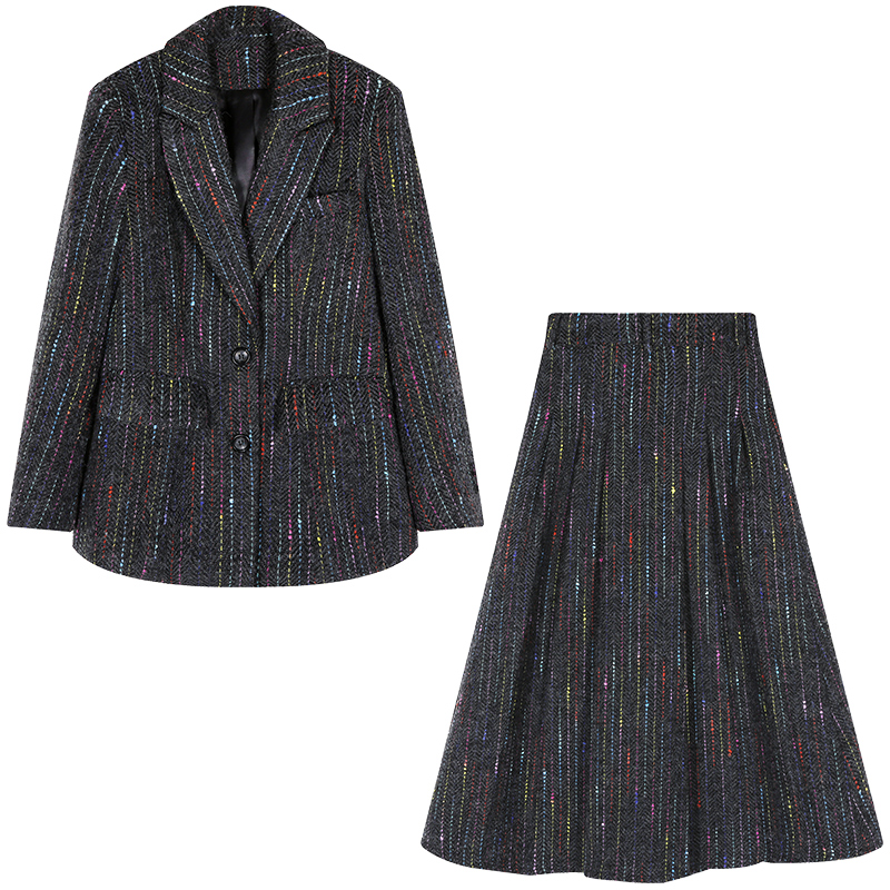 落落狷介冬装搭配一整套秋冬款女毛呢西装套装裙小个子穿搭半身裙,淘宝优惠券,粉丝福利购,淘宝优惠卷