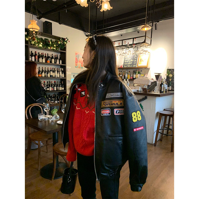 落落狷介 黑色皮衣女机车外套设计感小众加棉冬季PU皮外套小个子,淘宝优惠券,粉丝福利购,淘宝优惠卷