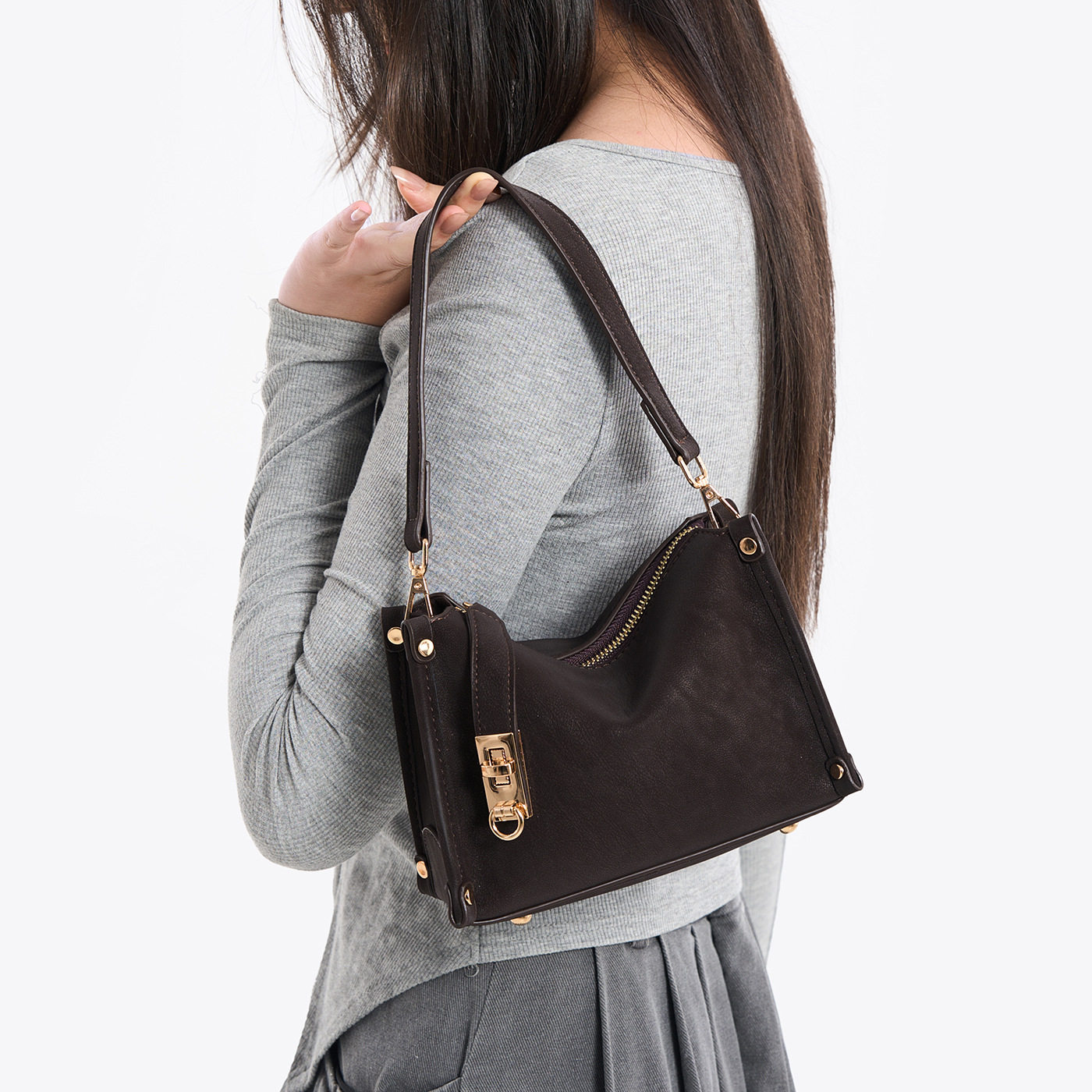 欧美复古小包包时尚绣线迷你单肩手提包高级质感斜挎小方包,淘宝优惠券,粉丝福利购,淘宝优惠卷