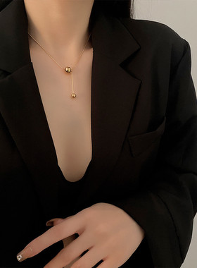 简约配饰钛钢项链女ins