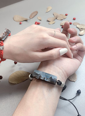 小众ins礼物生日刻字情侣手链