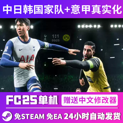 steam正版中文FC25离线单机游戏PC经理中日韩国家队送传奇FIFA25 - 图0
