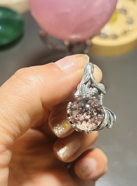 Why水晶吊坠925银镶嵌个性时尚百搭男女同款