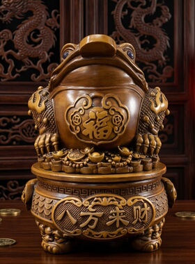 三足金蟾招财风水摆件客厅