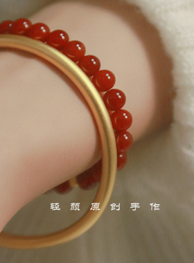 女红玛瑙小兔子手链本命年手链