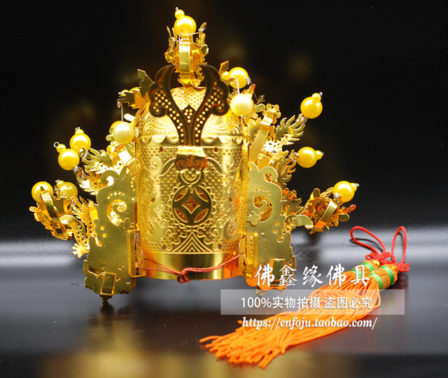 佛鑫缘 台版神明帽黄钻款 台版神明帽黄钻 保生大帝 广泽尊王神帽 - 图1