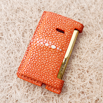 Private Domain Lighter Cover Handmade Genuine Leather Windproof Protective Sheath Subshell Apply All the Players slim7 lighter leather cover