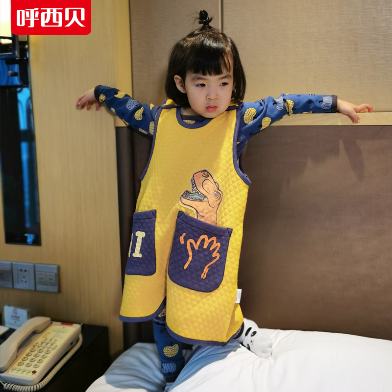 呼西贝秋冬暖气房背心婴儿马甲睡袋宝宝保暖款睡前穿无袖春秋四季