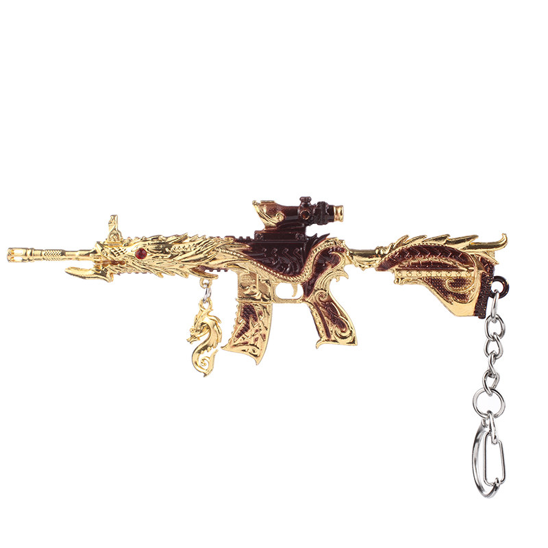 和平精英模型和平M416五爪金龙吃鸡玩具枪模型学生礼物绝地求生包精英钥匙挂件